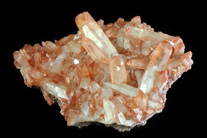 Natural, Red Quartz Crystal Cluster - Morocco #80653